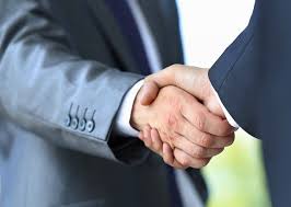 Corporate handshake