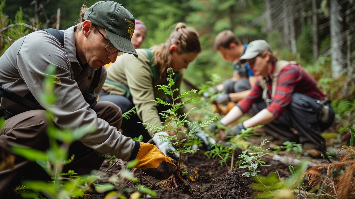 Team restoring forest