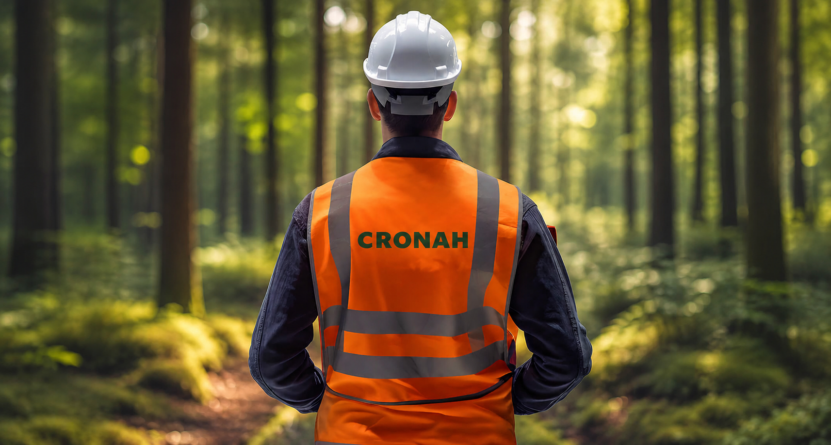 Workers in branded gear